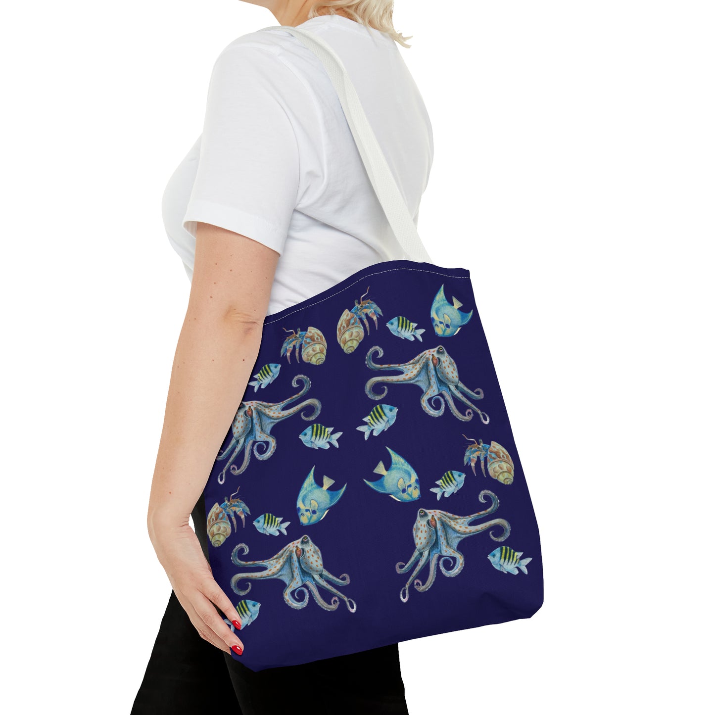 Sargasso Sea - Square Tote Bag - Midnight