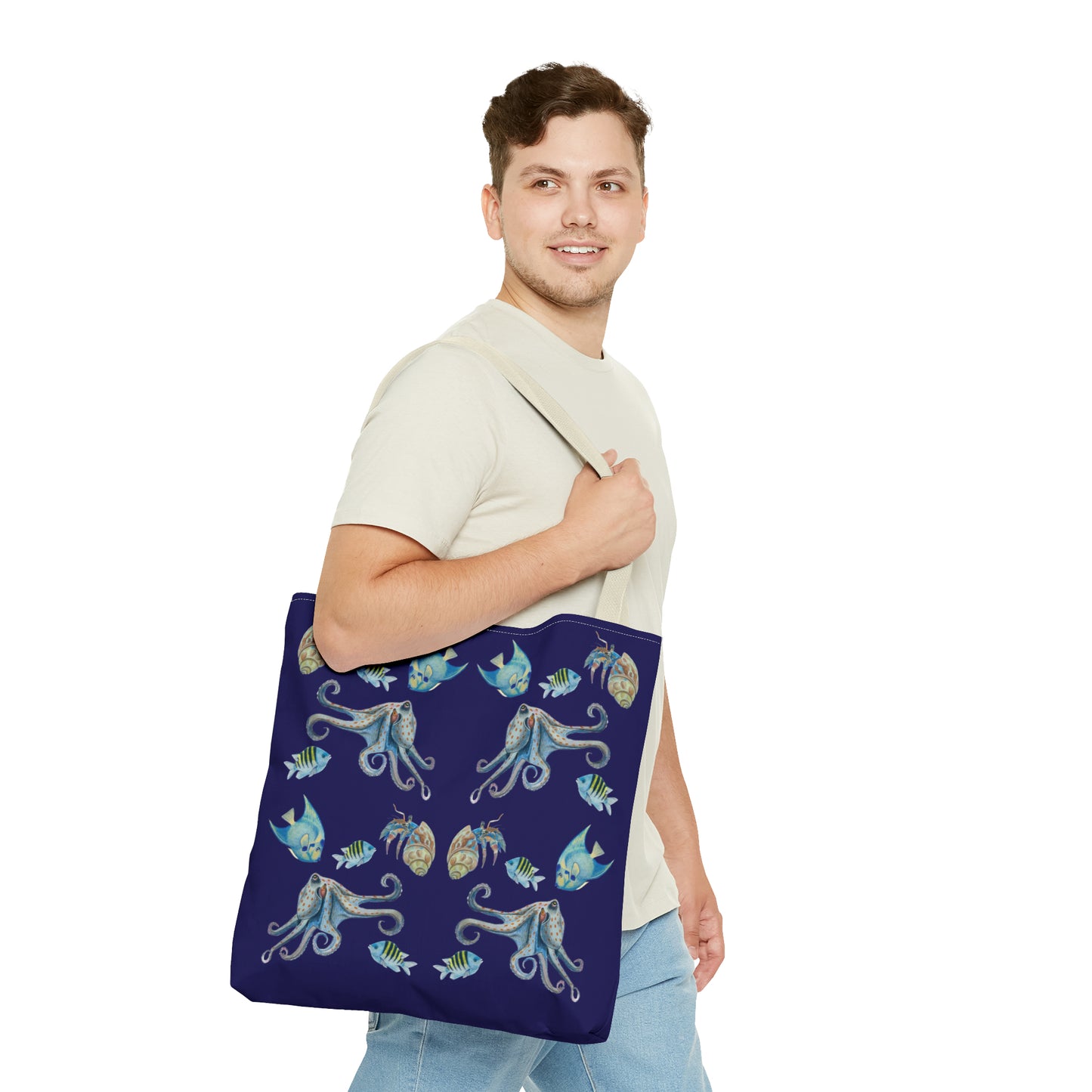 Sargasso Sea - Square Tote Bag - Midnight