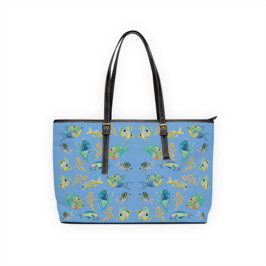 Sargasso Sea - Leather Shoulder Bag - Blue