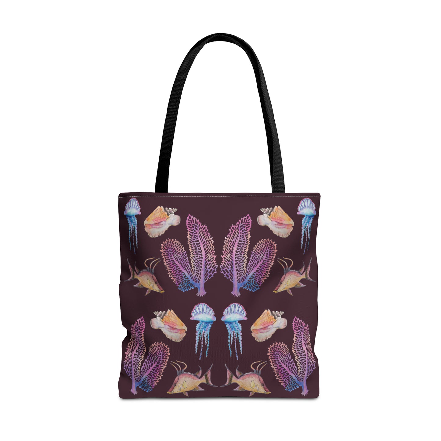 Sargasso Sea - Square Tote Bag - Aubergine