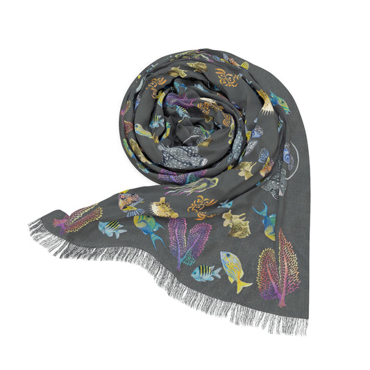 Sargasso Sea - Light Scarf - Dark Grey