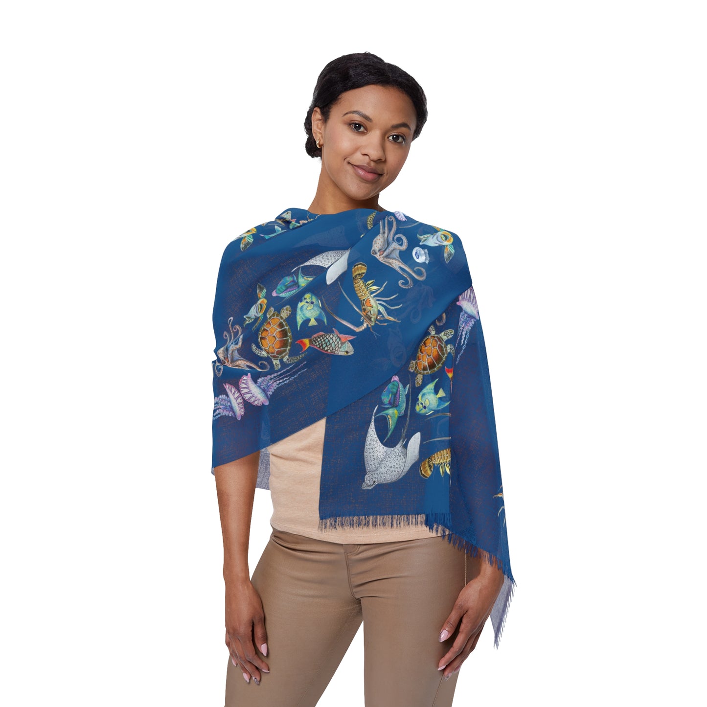 Sargasso Sunset - Light Scarf - Pacific Blue