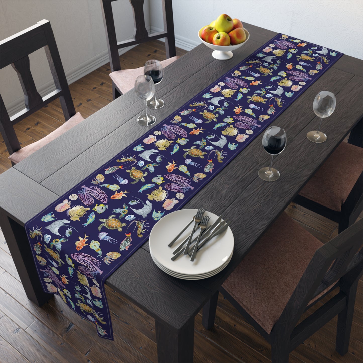 Sargasso Sea - Table Runner - Midnight