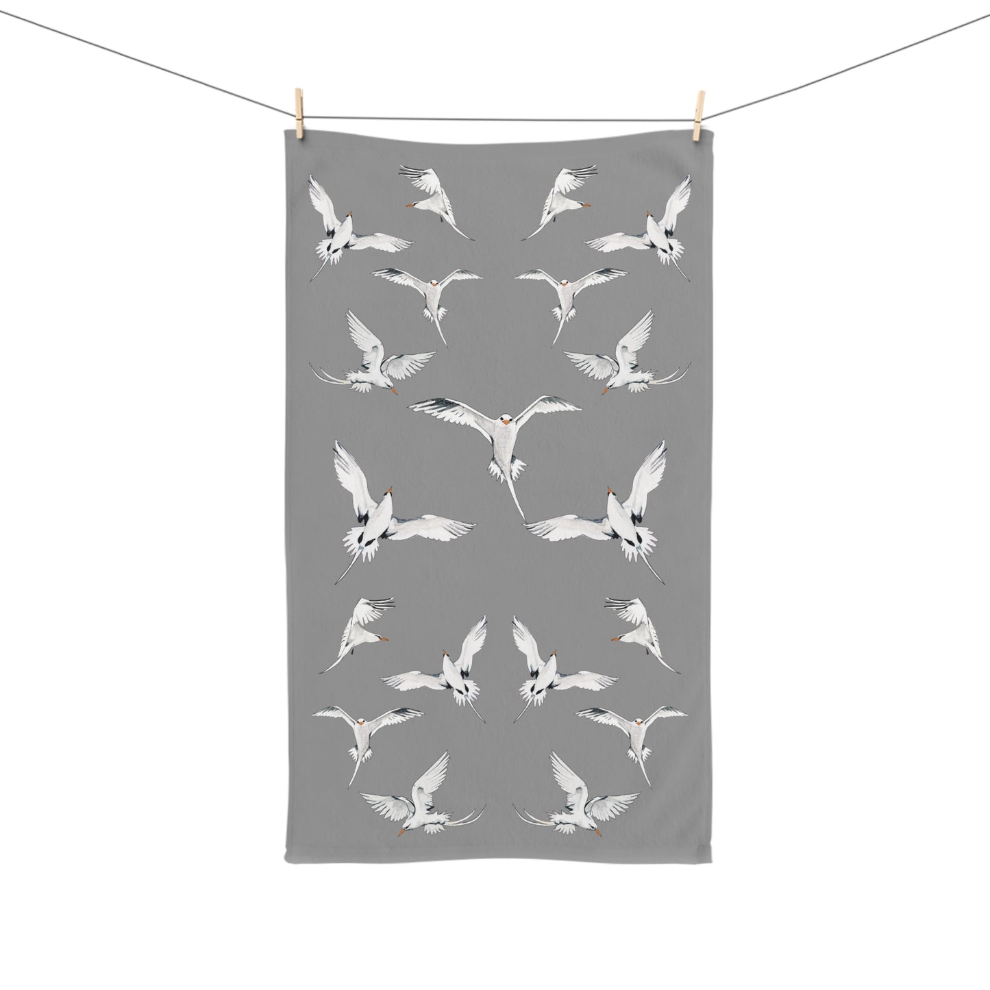 Longtails - Hand Towel - Grey