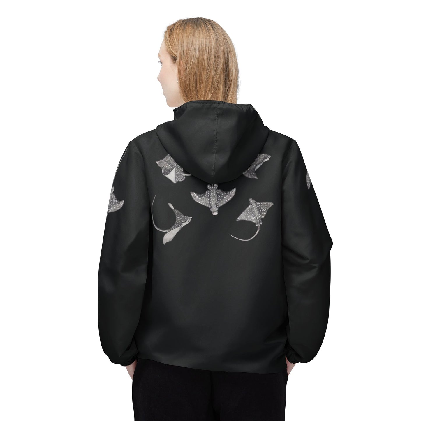 Eagle Ray - Eco-Friendly Windbreaker Jacket - Black