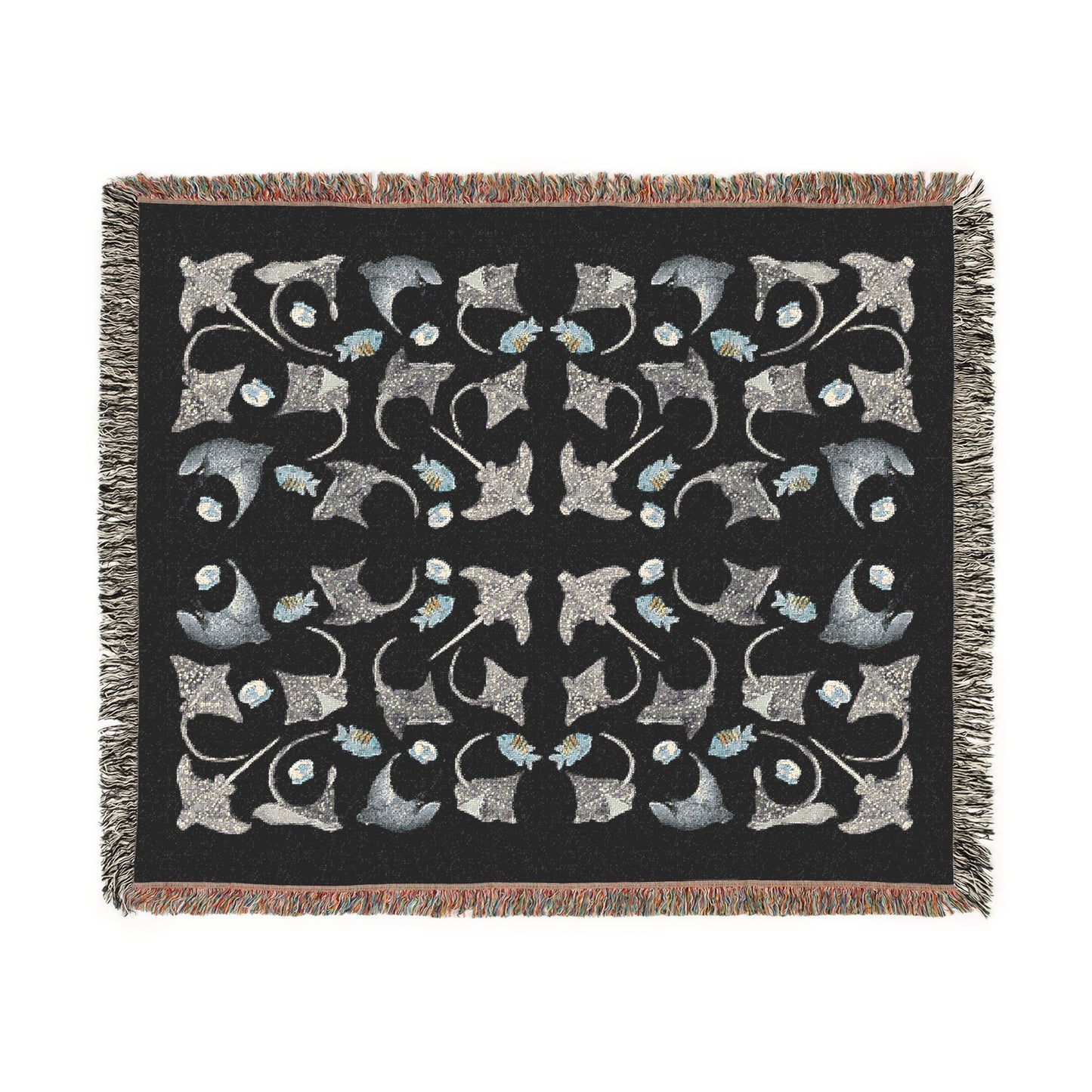 Sargasso Sea - Woven Blanket - Black