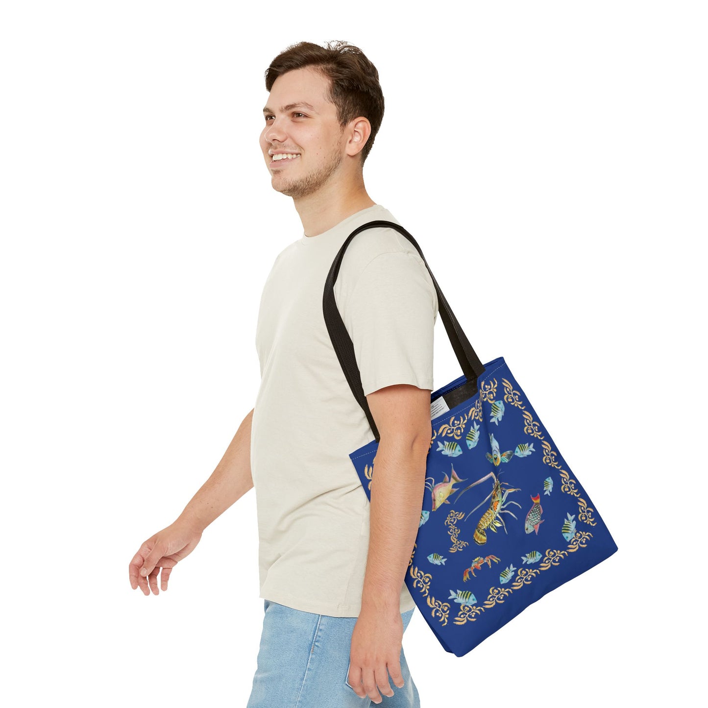 Sargasso Sea - Square Tote Bag - Dark Blue