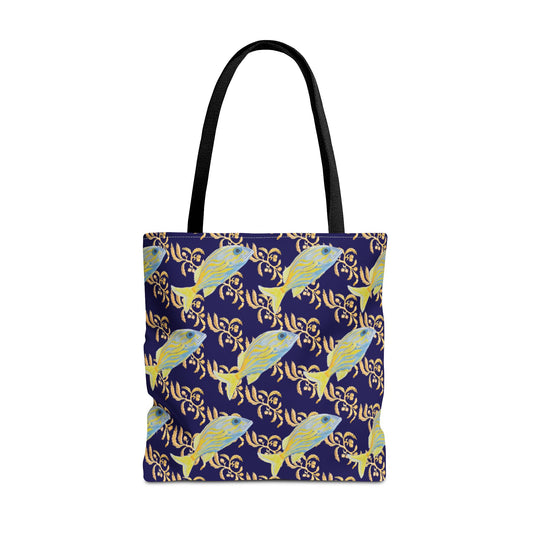 Sargasso Sea - Square Tote Bag - Midnight