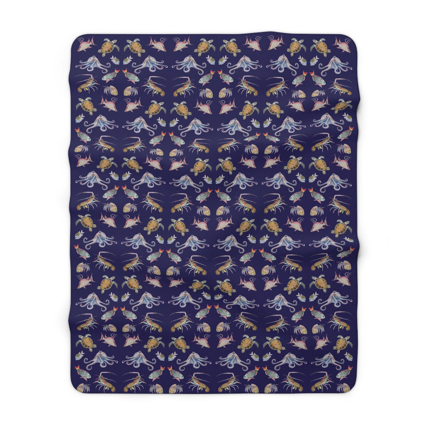 Sargasso Sea - Sherpa Fleece Blanket - Midnight