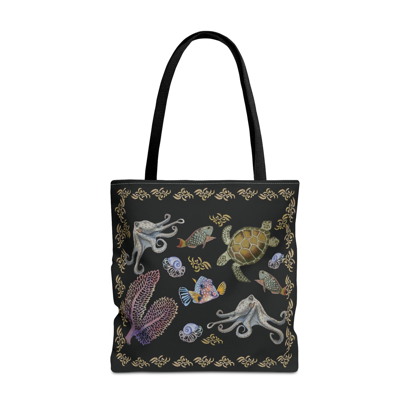 Sargasso Sea - Square Tote Bag - Black