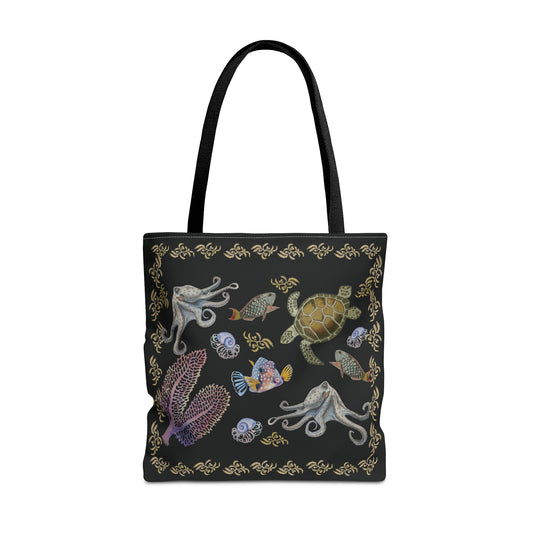 Sargasso Sea - Square Tote Bag - Black