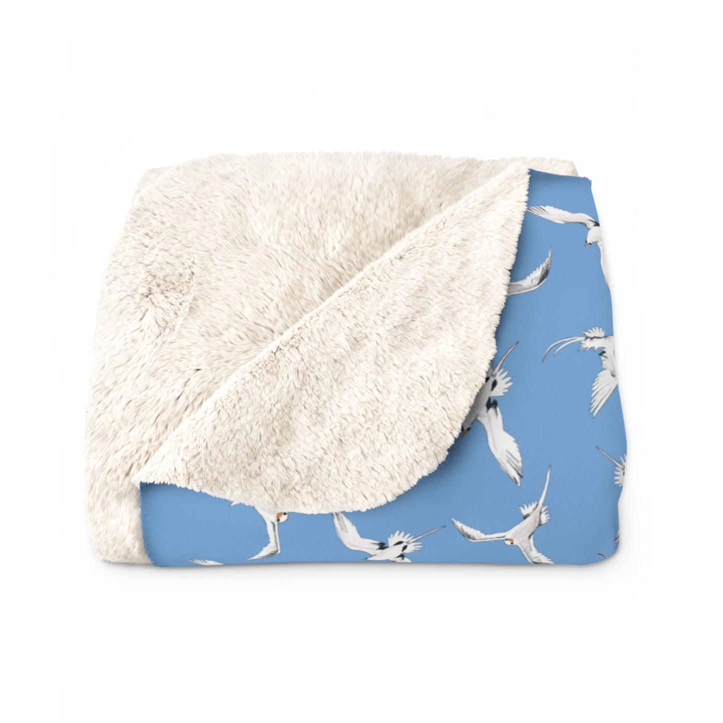 Longtails - Sherpa Fleece Blanket - Light Blue