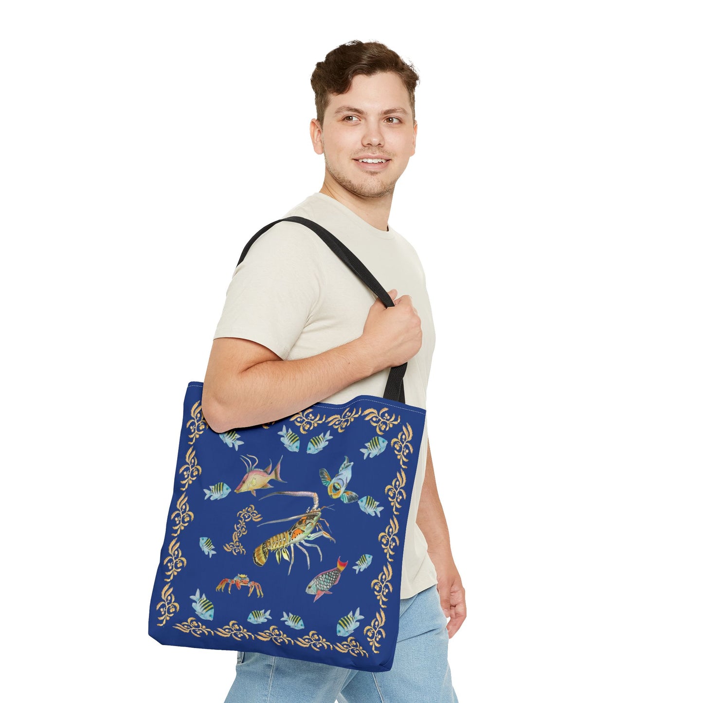 Sargasso Sea - Square Tote Bag - Dark Blue