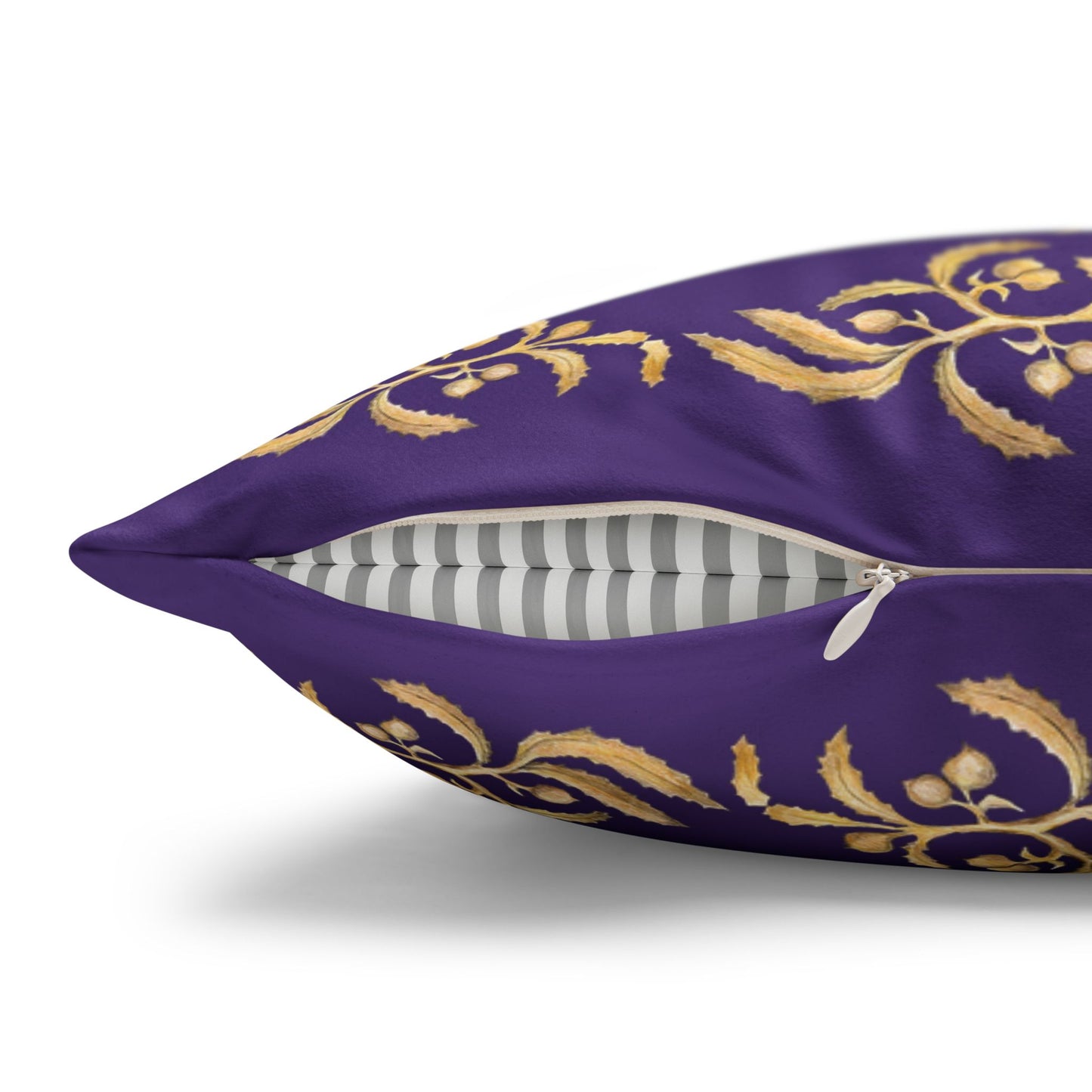 Sargasso Sea - Faux Suede Square Pillow Case - Deep Purple