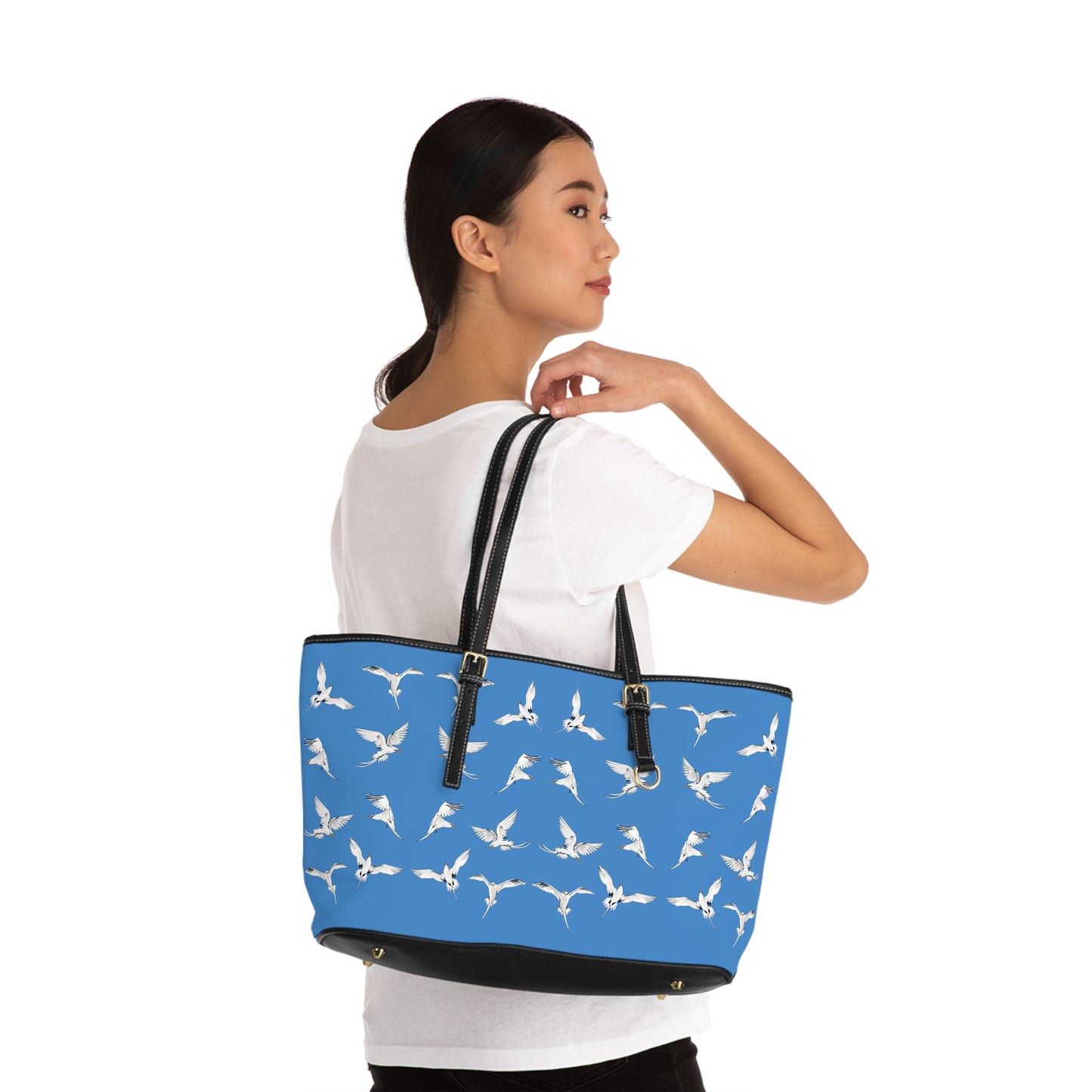 Longtails - Leather Shoulder Bag - Atlantic Sky