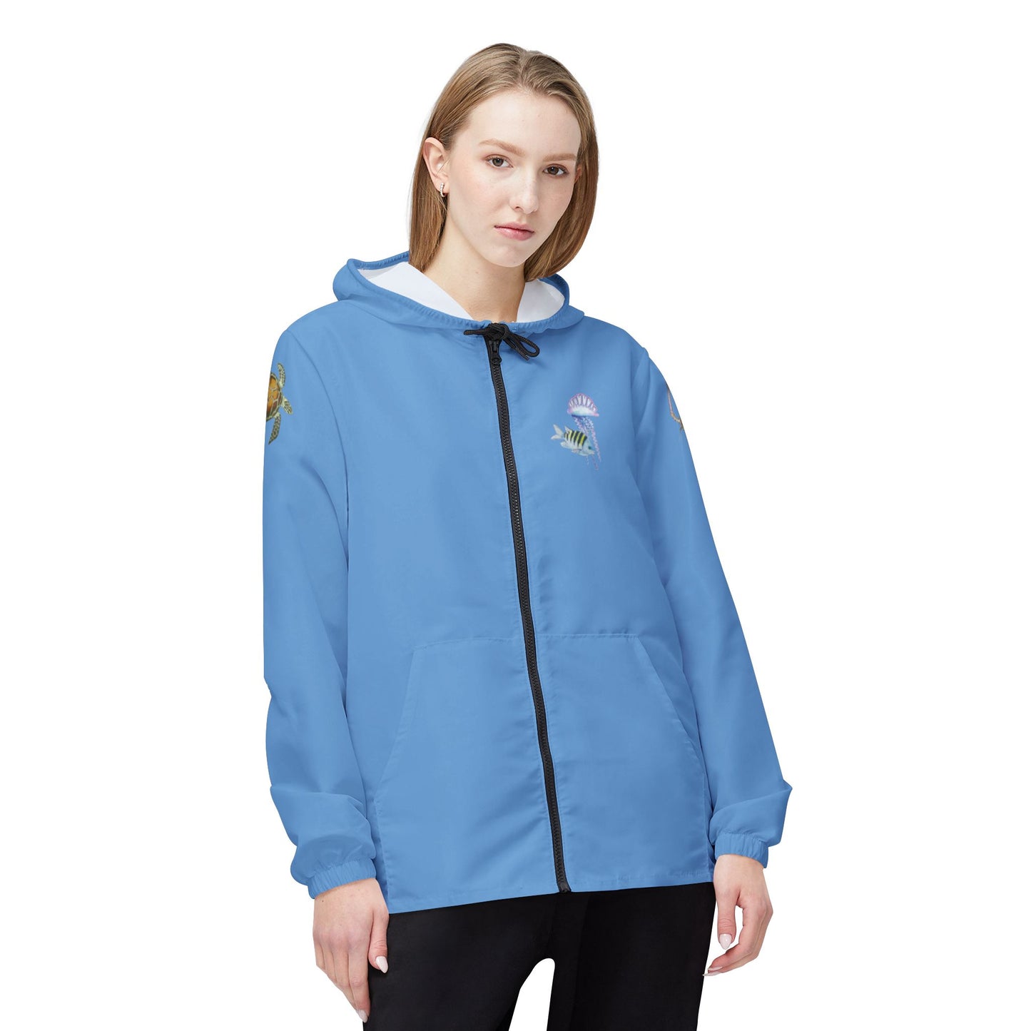 Sargasso Sea - Eco-Friendly Windbreaker Jacket - Light Blue