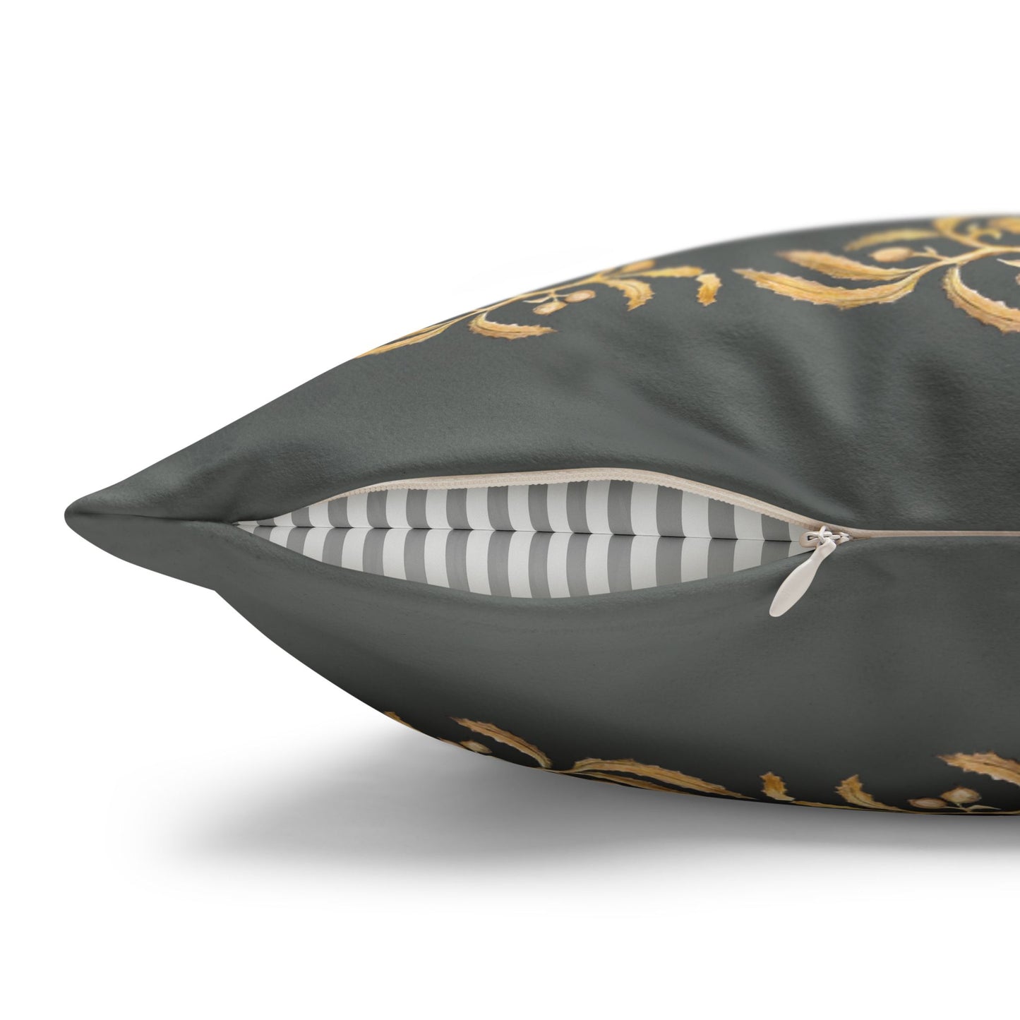 Sargasso Sea - Faux Suede Square Pillow Case - Dark Grey