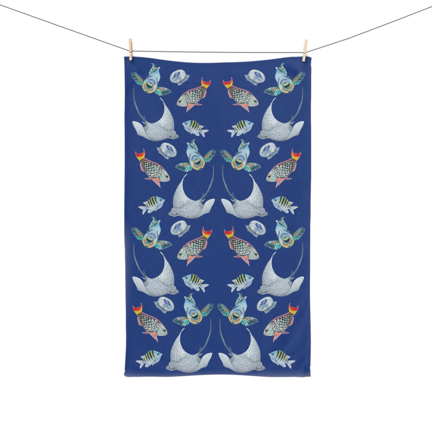 Sargasso Sea - Hand Towel - Dark Blue