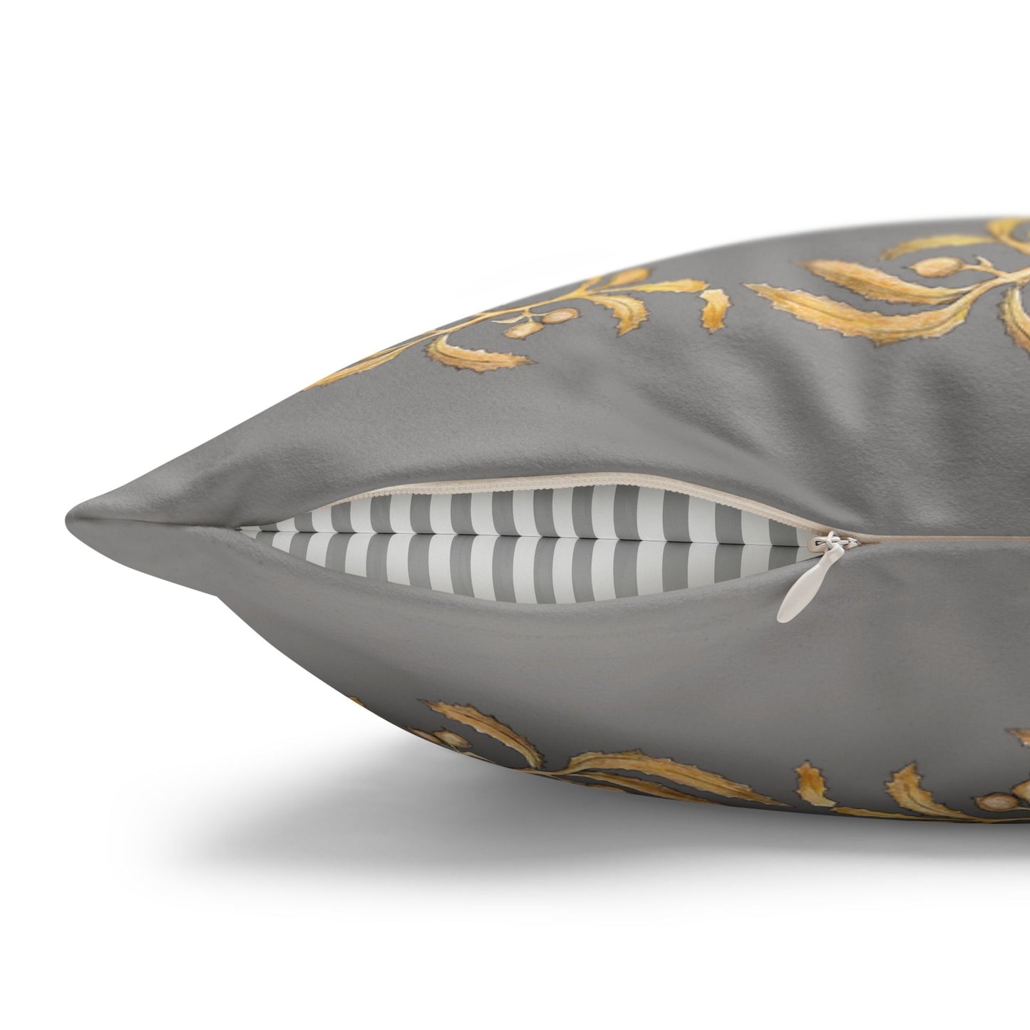 Sargasso Sea - Faux Suede Square Pillow Case - Grey