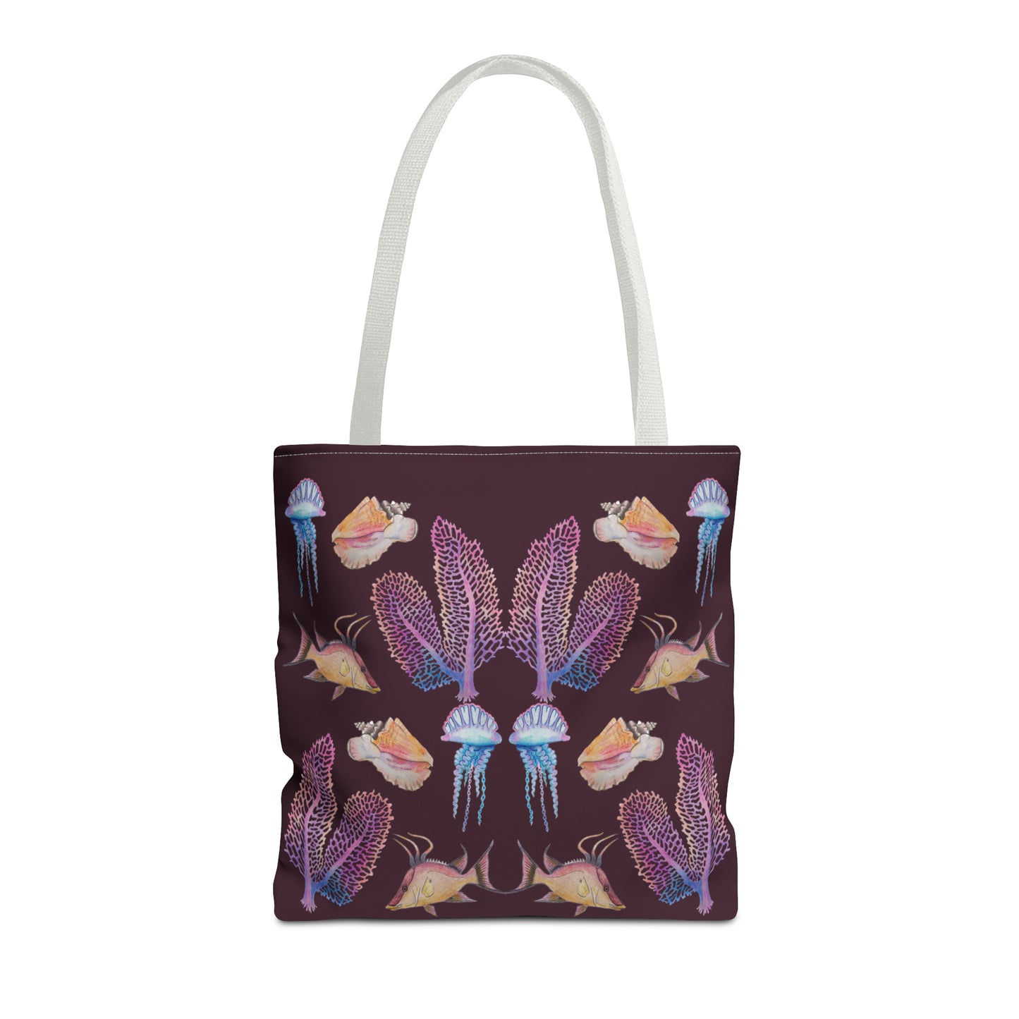 Sargasso Sea - Square Tote Bag - Aubergine