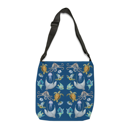 Sargasso Sea - Adjustable Tote Bag - Pacific Blue