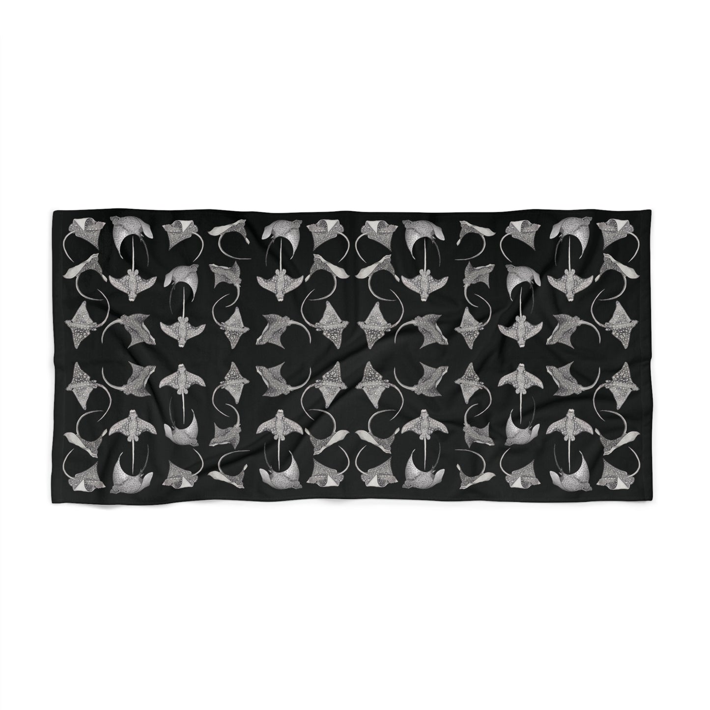 Eagle Ray - Beach Towel - Black