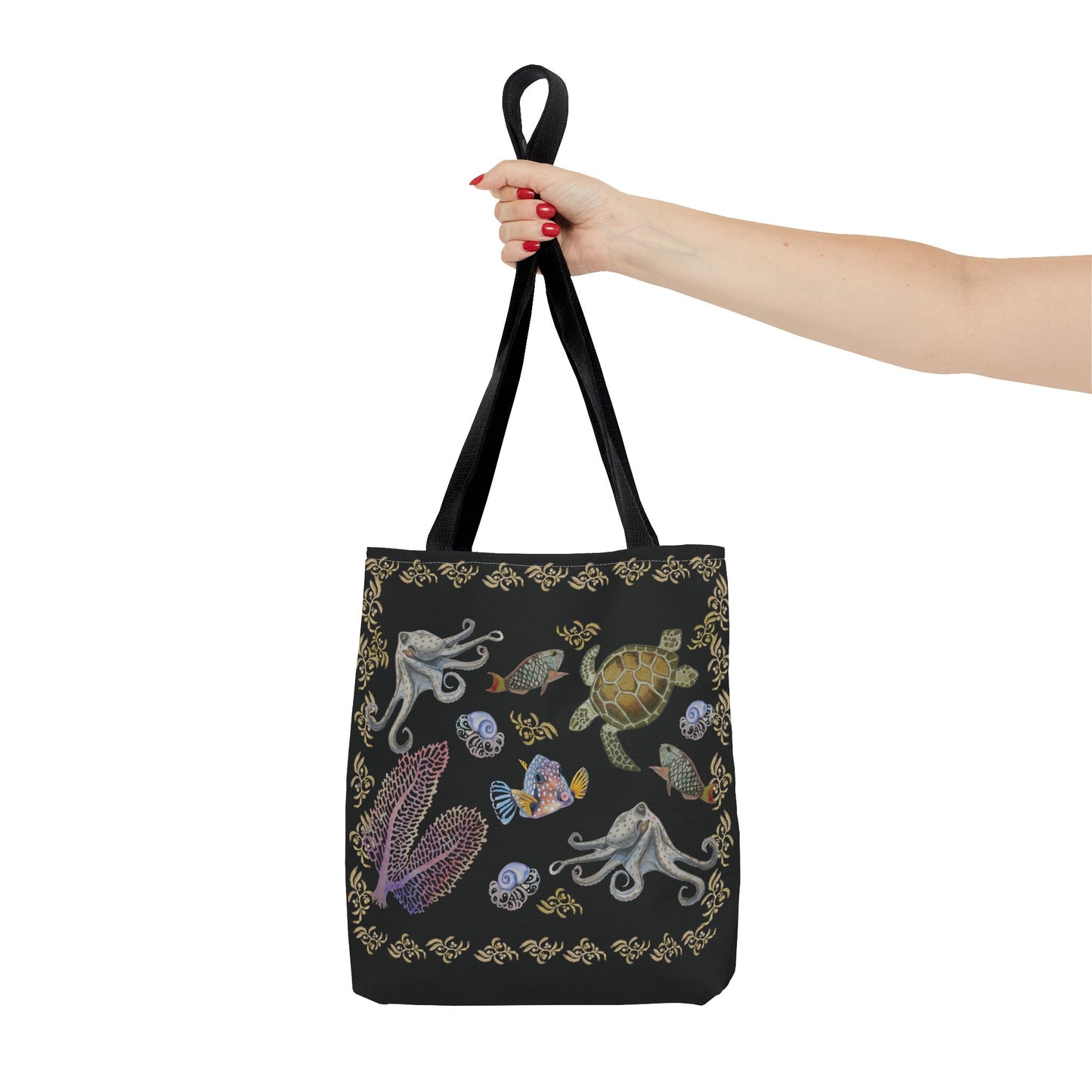 Sargasso Sea - Square Tote Bag - Black