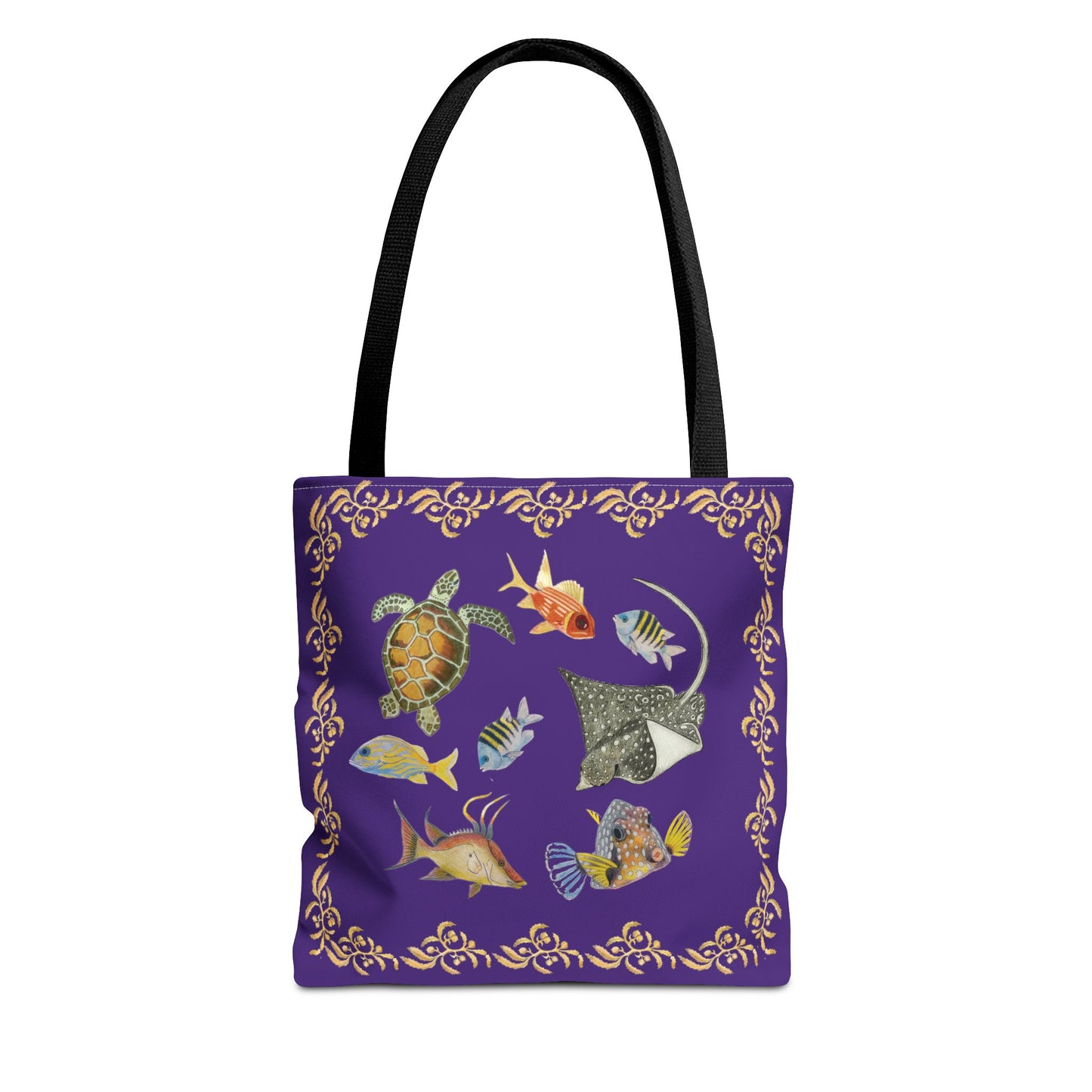 Sargasso Sea - Square Tote Bag - Dark Purple