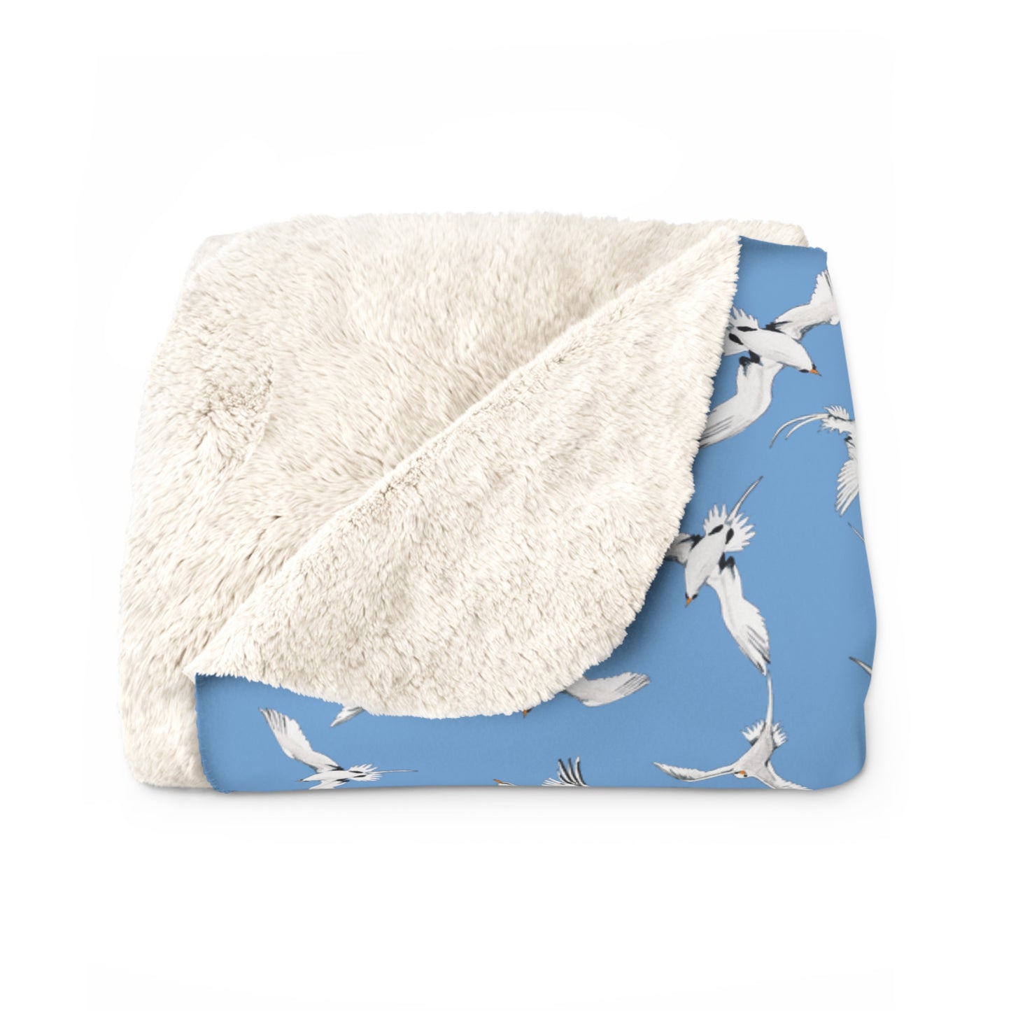 Longtails - Sherpa Fleece Blanket - Light Blue