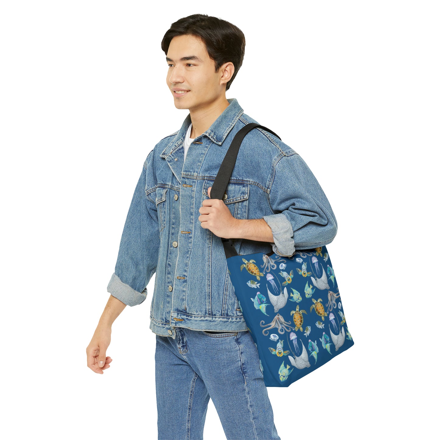 Sargasso Sea - Adjustable Tote Bag - Pacific Blue