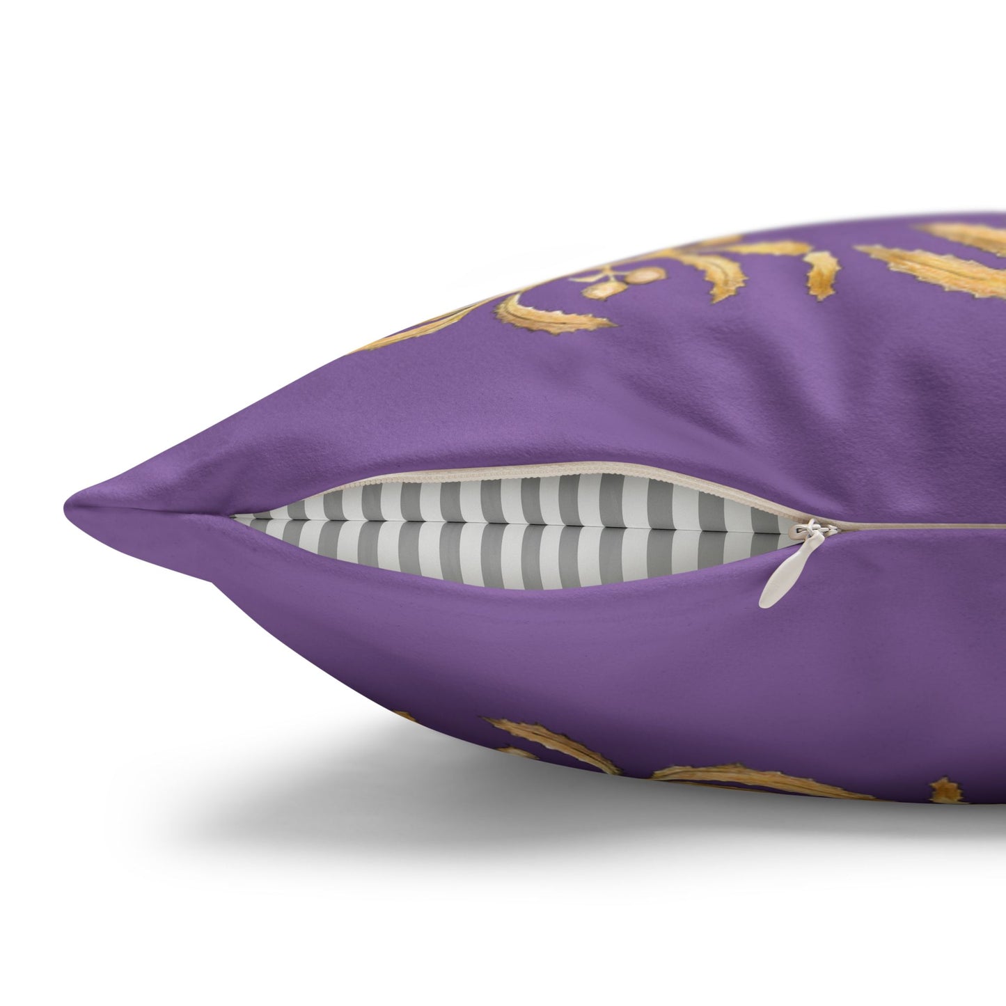 Sargasso Sea - Faux Suede Square Pillow Case - Light Purple