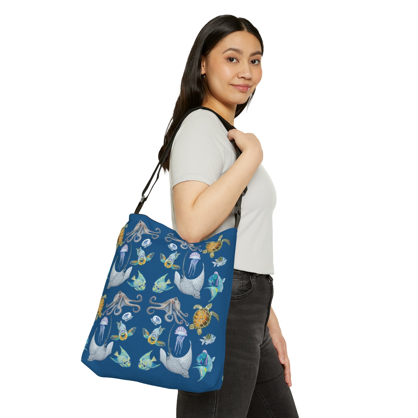 Sargasso Sea - Adjustable Tote Bag - Pacific Blue