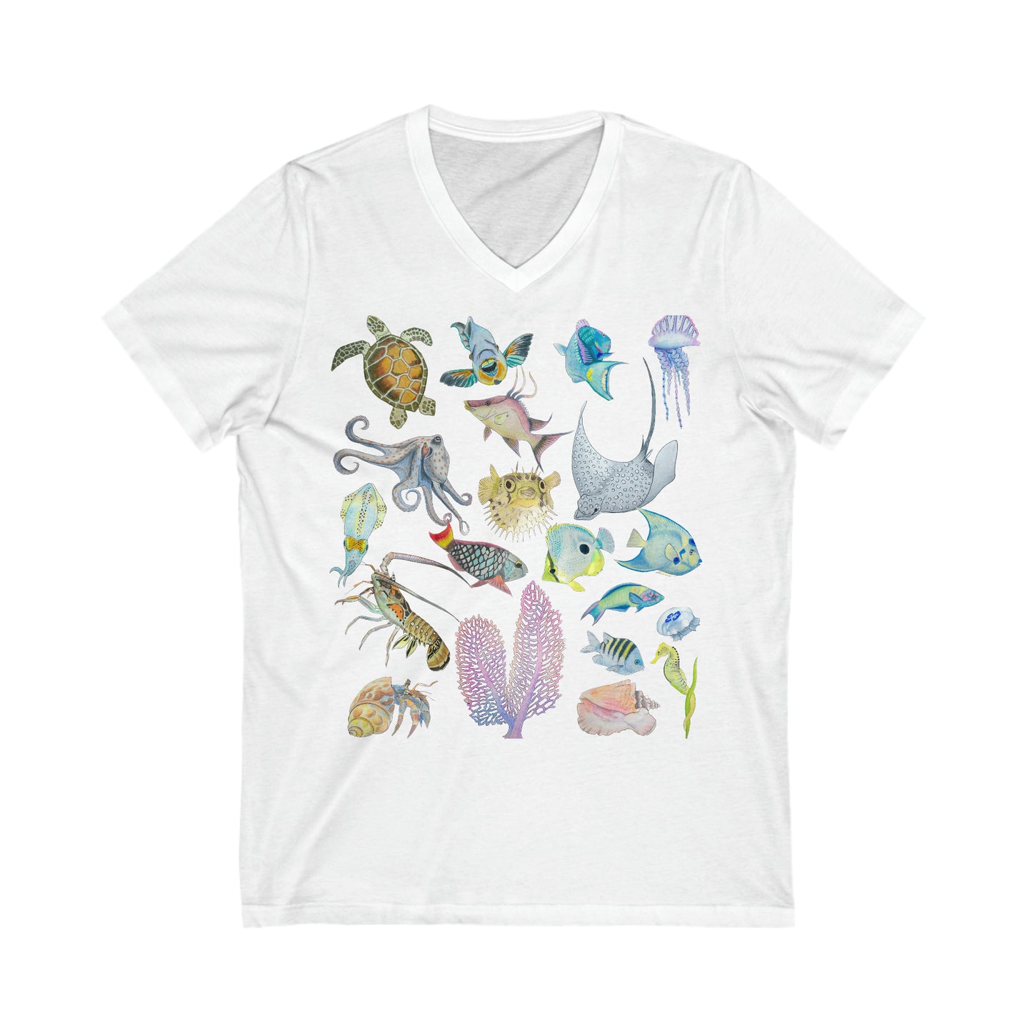 Sargasso Sea - Jersey Short Sleeve V-Neck Tee - Unisex