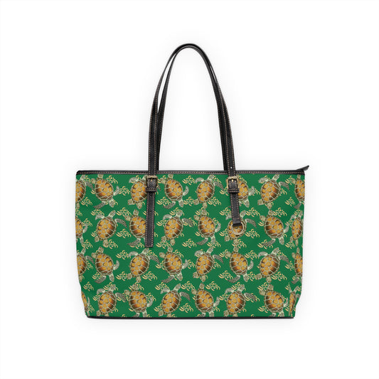 Sargasso Sunrise - Leather Shoulder Bag - Dark Green