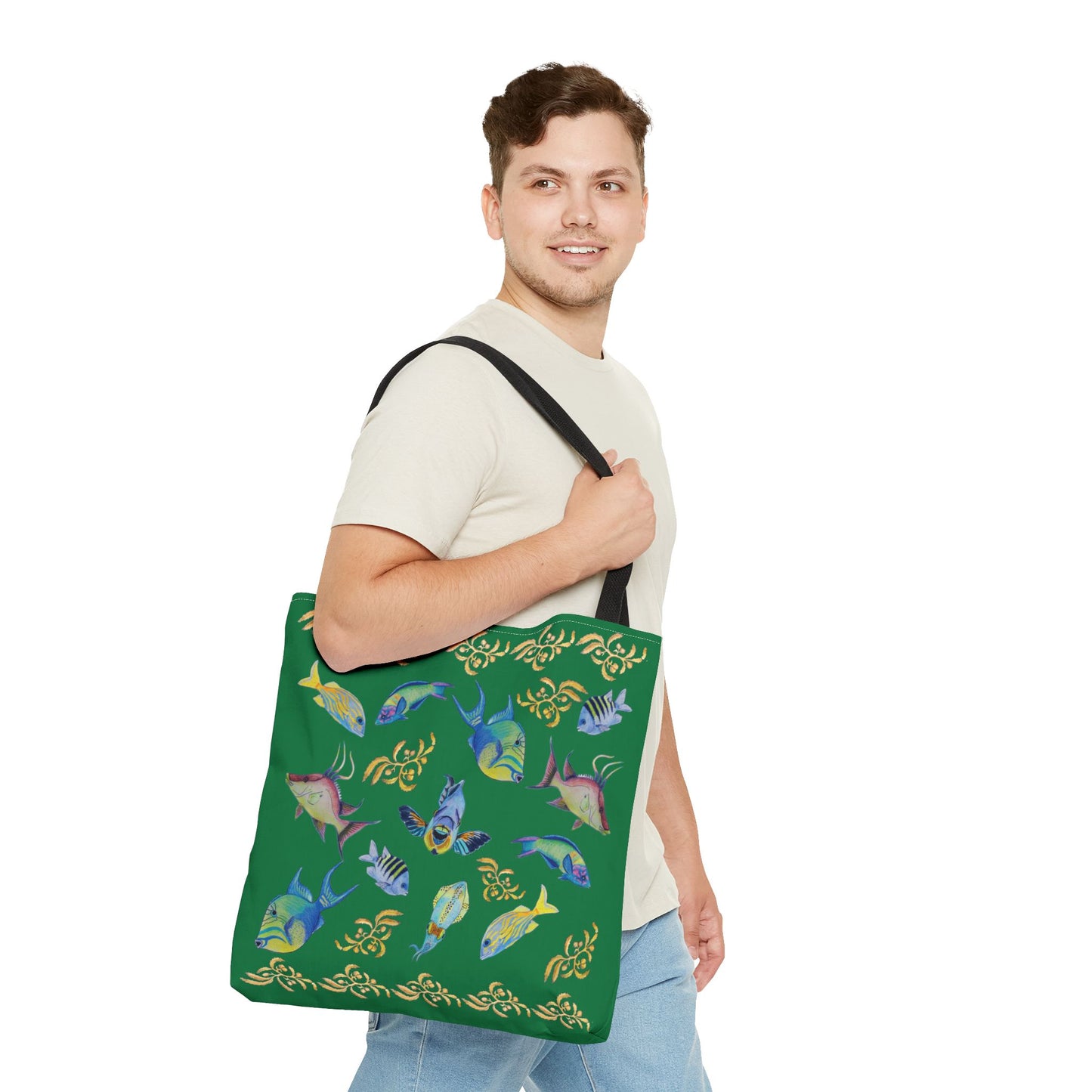 Sargasso Sea - Square Tote Bag - Dark Green