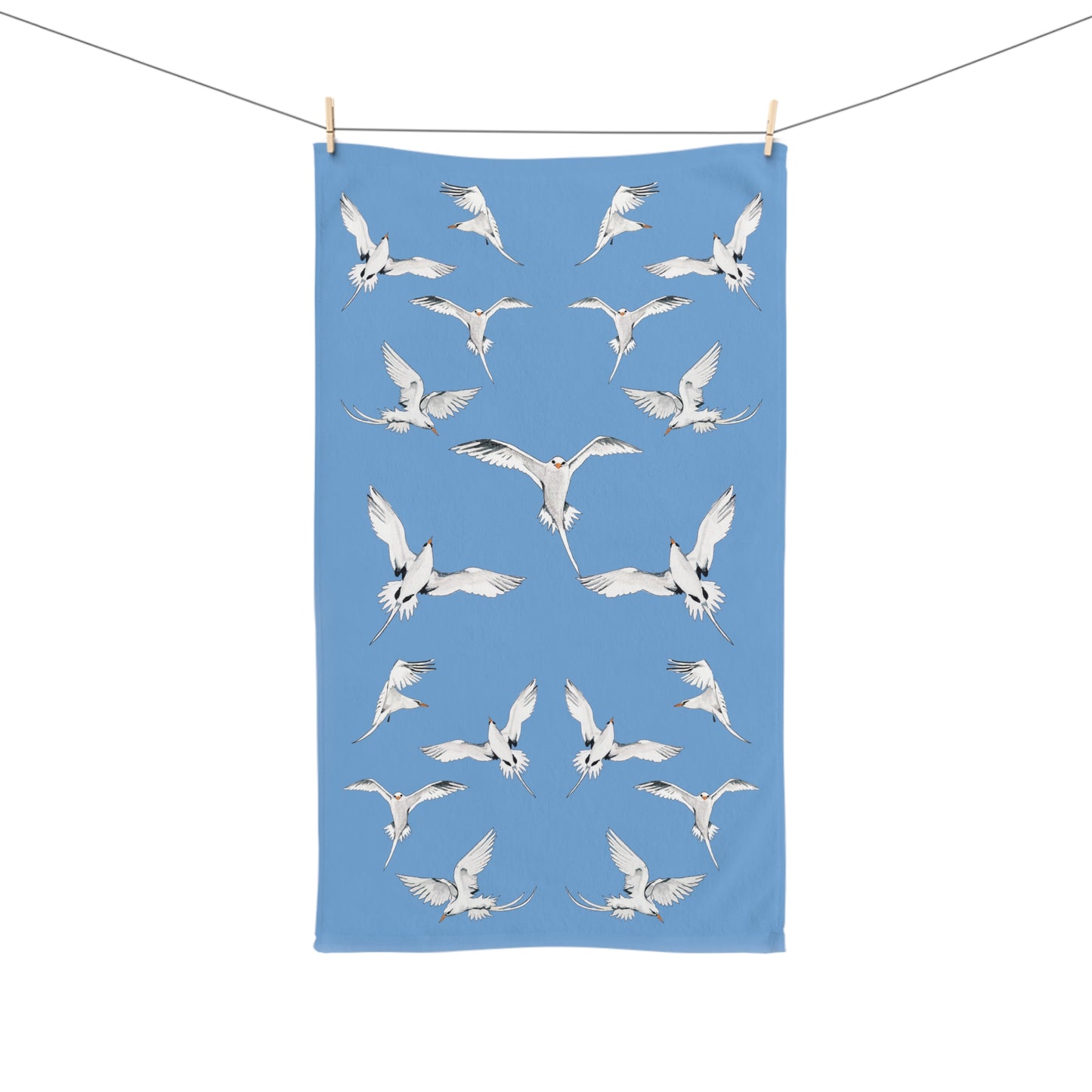 Longtails - Hand Towel - Light Blue