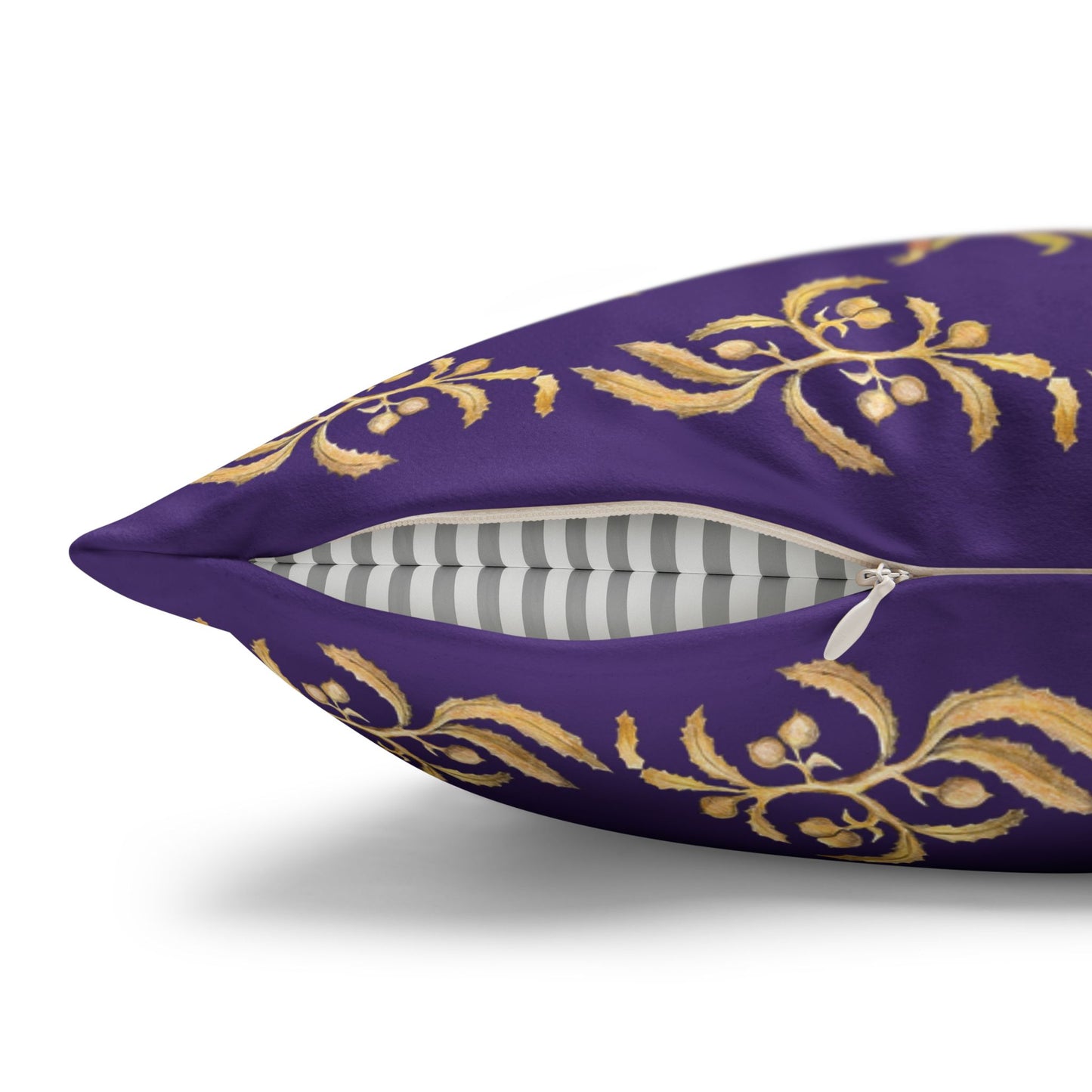 Sargasso Sea - Faux Suede Square Pillow Case - Deep Purple