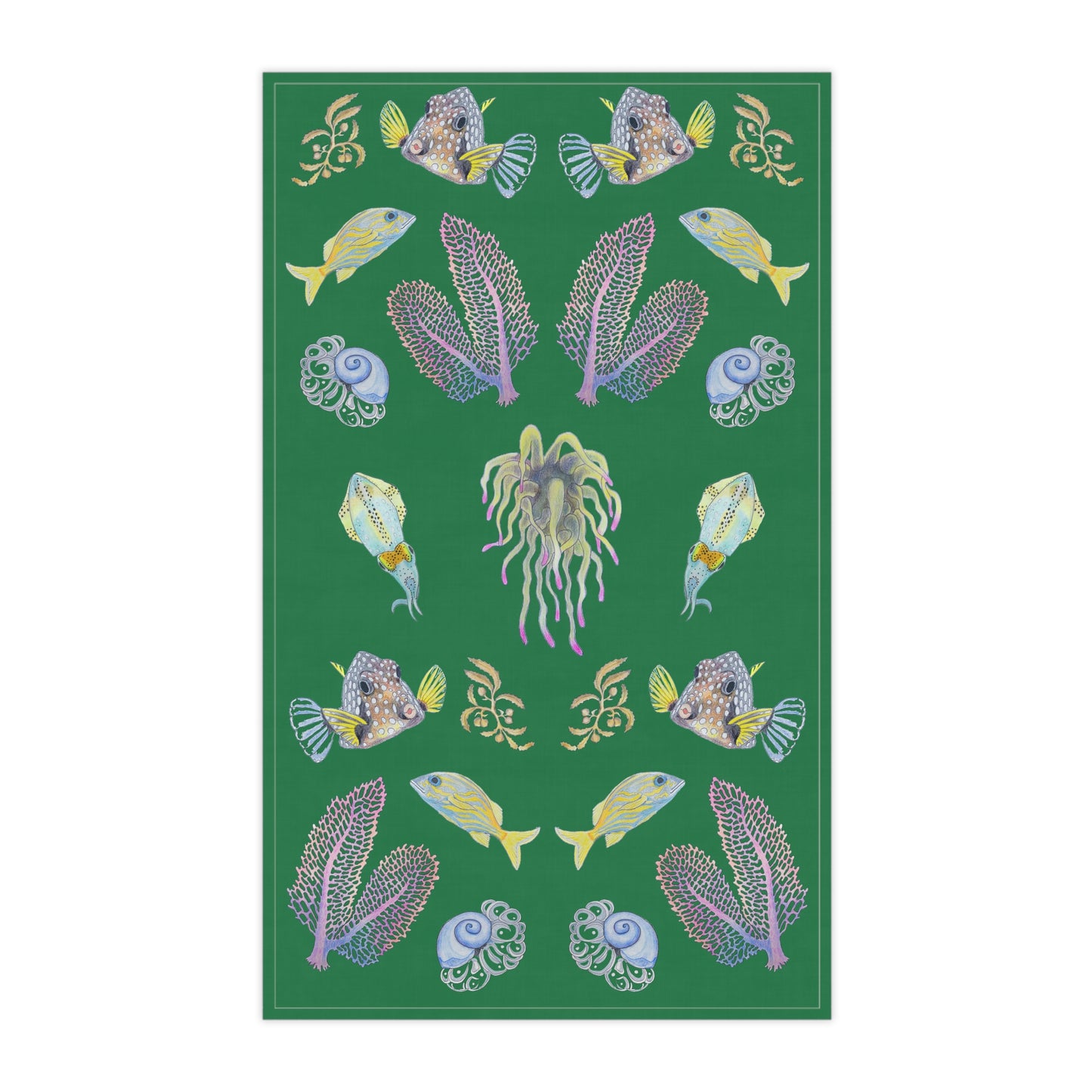 Sargasso Sea - Hand Towel - Dark Green