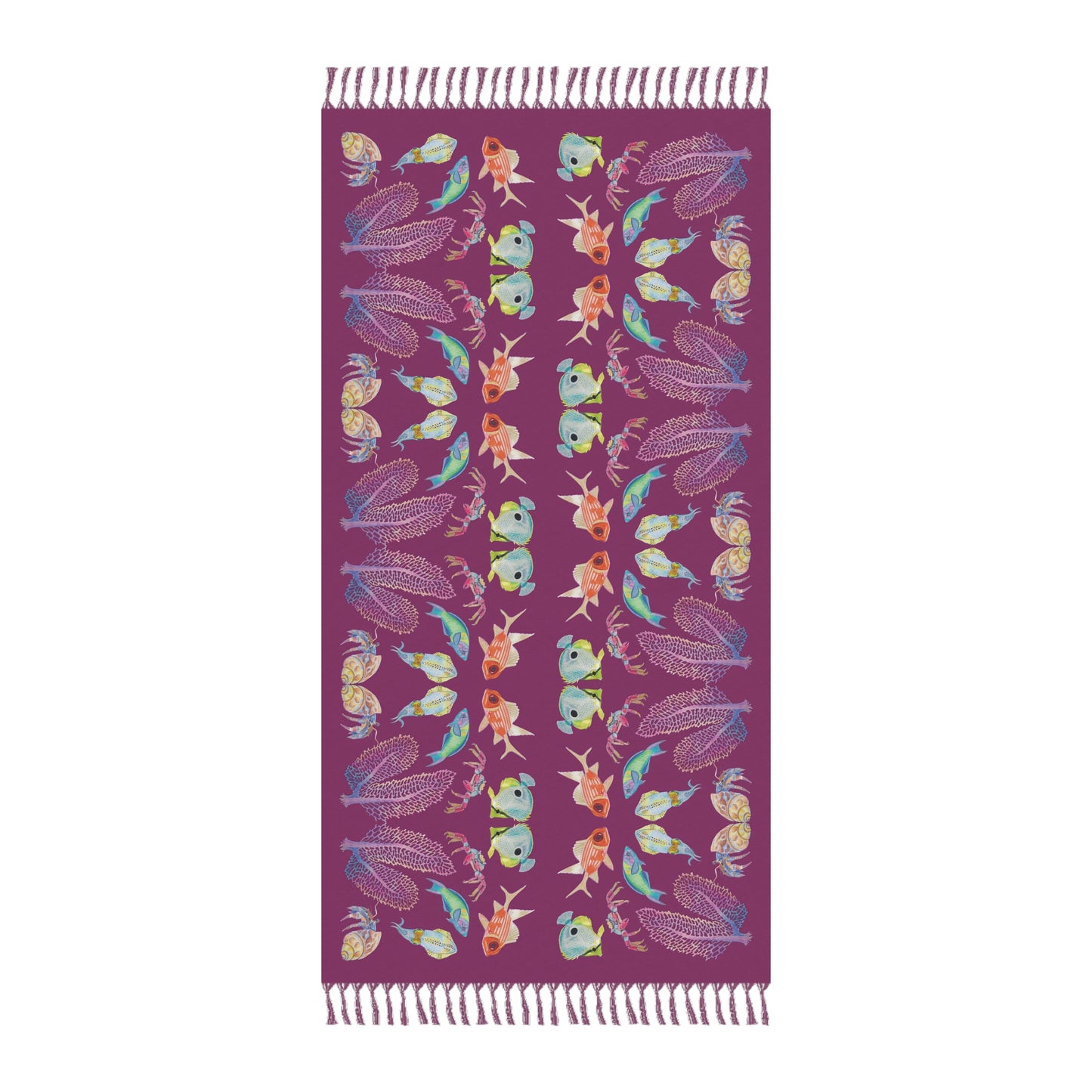 Sargasso Sunrise - Beach Blanket - Berry