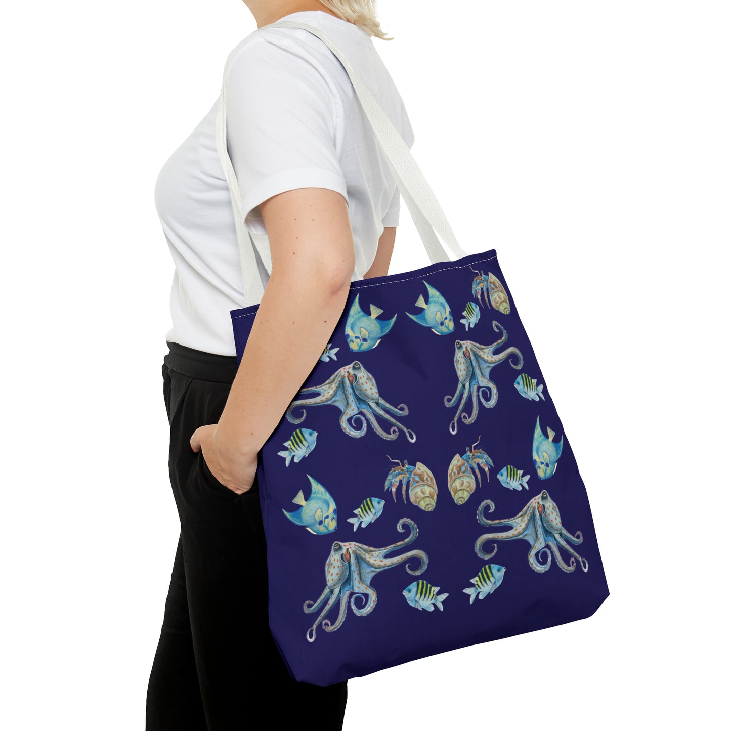 Sargasso Sea - Square Tote Bag - Midnight