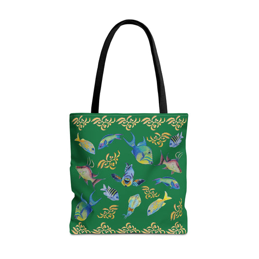 Sargasso Sea - Square Tote Bag - Dark Green