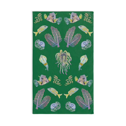 Sargasso Sea - Hand Towel - Dark Green