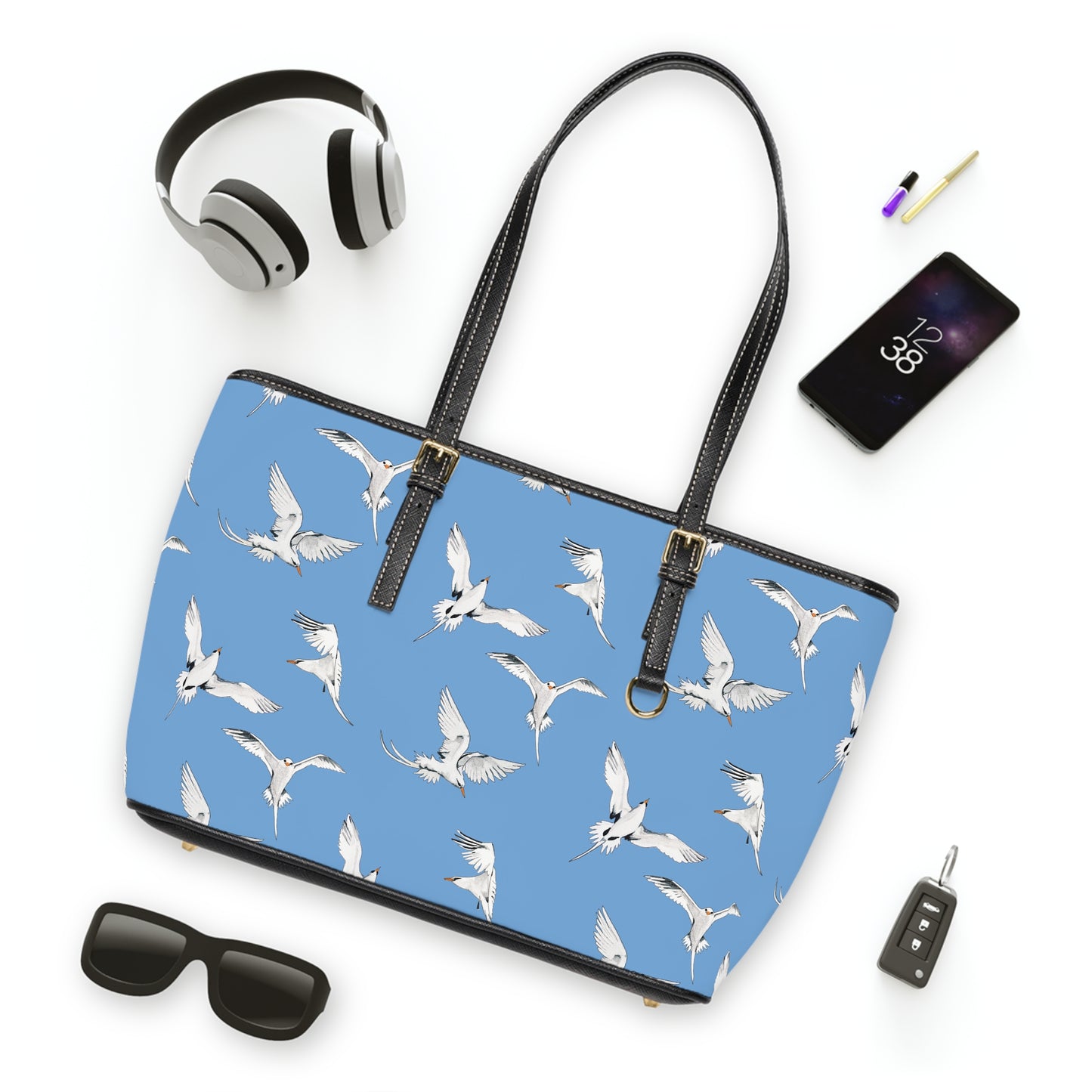 Longtails -  Leather Shoulder Bag - Blue