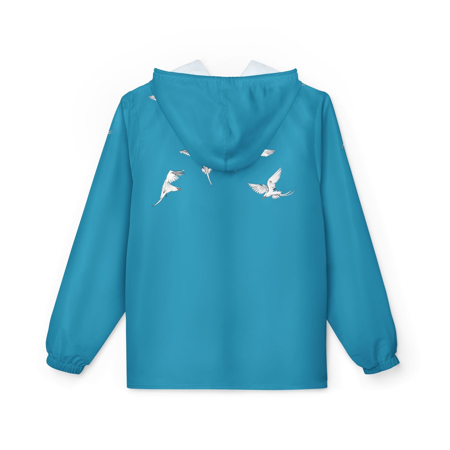 Longtails - Eco-Friendly Fish Print Windbreaker Jacket - Turquoise