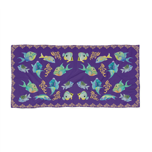 Sargasso Sea - Beach Towel - Deep Purple