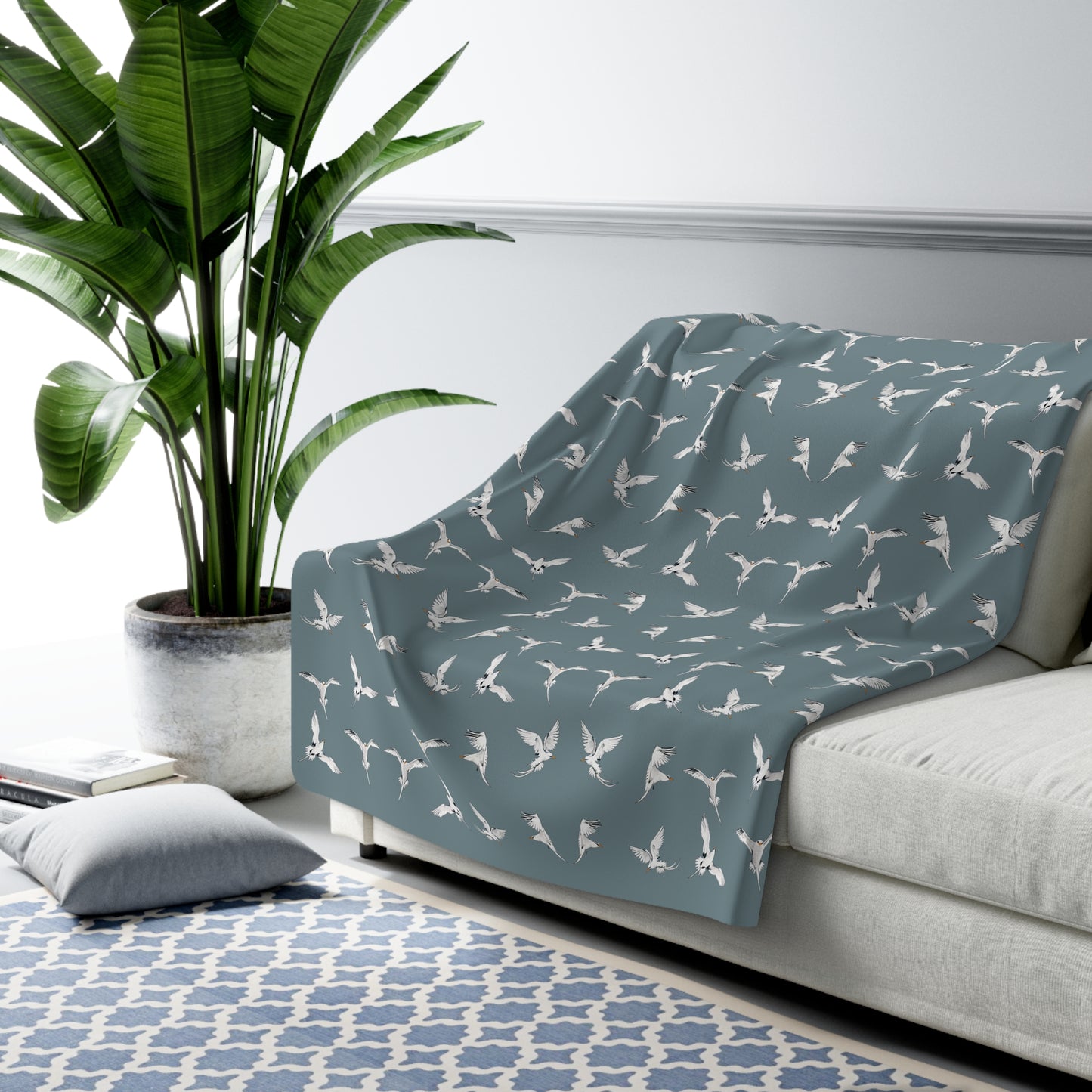 Longtails - Sherpa Fleece Blanket - Stone